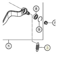 Return spring for brake lever | NEW PART (54603062200) (54603062200)
