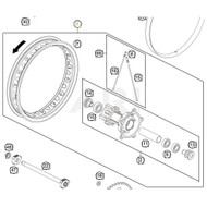 Rear wheel KTM 65 SX 2019 (46310001344) (46310001344)