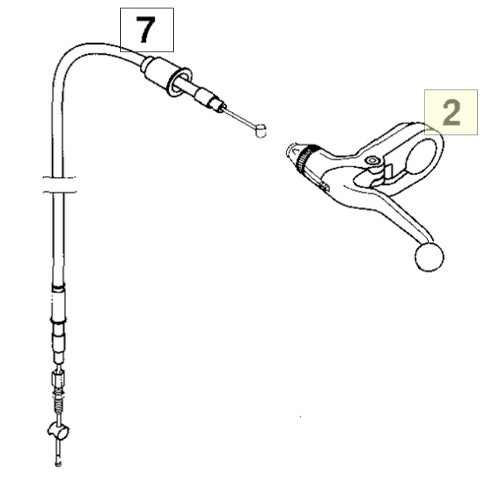 HAND BRAKE LEVER CPL. L/S (45002040044) (45002040044)