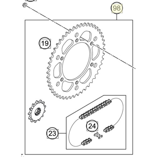 DRIVETRAIN KIT HQV 14T/50T | As Required (00050002071) (00050002071)