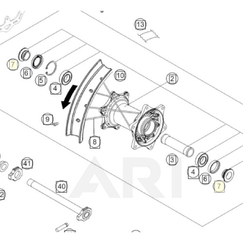 Spacing tube rear wheel (A46010016000) (A46010016000)