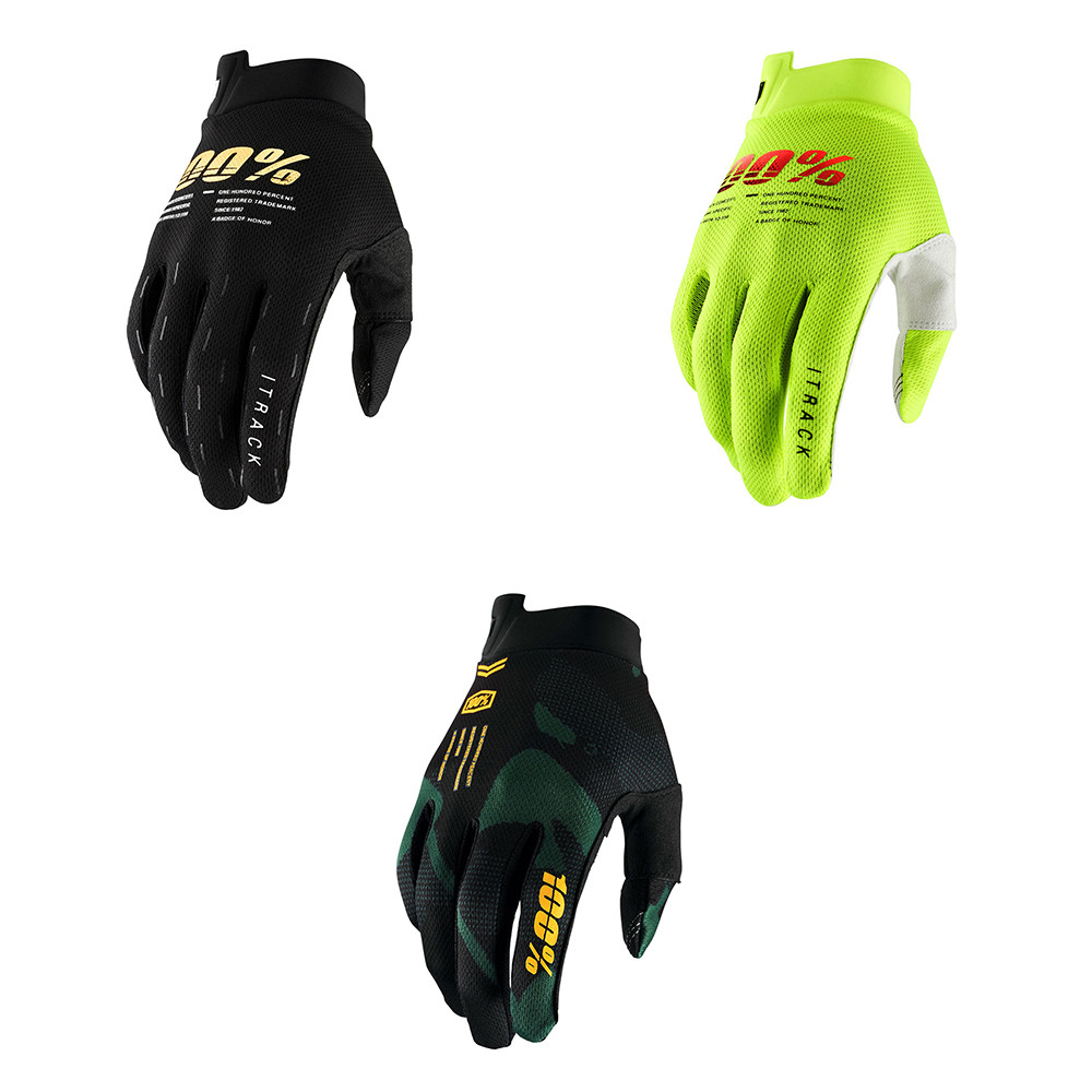 Gants Moto 100% ITrack Noir - Taille S - Neuf Avec étiquettes