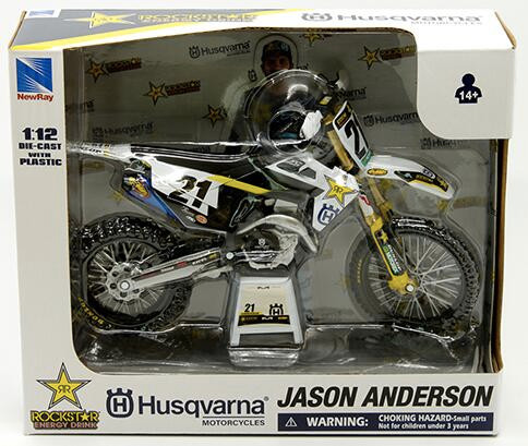 Jason Anderson Husqvarna FC 450 Rockstar Energy #21 1:12 Scale Model Toy