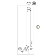 Axle clamp left + tube cpl. (43570968S1) (43570968S1)