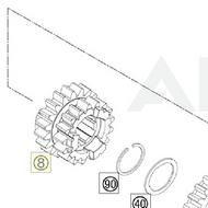 SLIDING GEAR 3./4.G. Z=17/19 (77033003200) (77033003200)