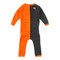 KTM Baby Radius Pajamas Back
Design: Black and orange vertical striped design. Black on Right, Orange on left with KTM Logo on the back.