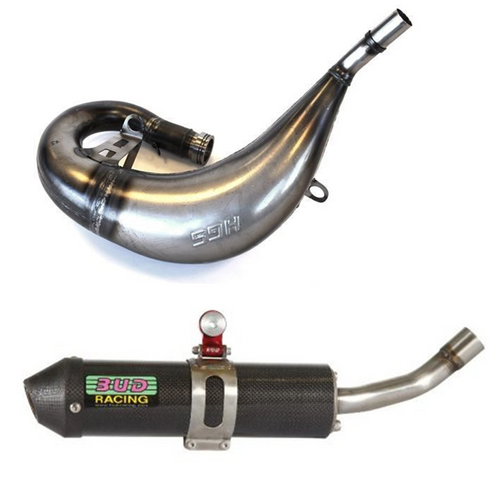 Bud Racing FULL CARBON Silencer & HGS Front pipe for 125 SX/TC 2023 Year On (BUD012-HGS019)