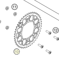 OEM Rear Sprocket 47Z Fitment E-3, E-5 Bikes from KTM Husqvarna and GASGAS, Genuine Rear Sprocket for the Electric Bikes (45410051047)