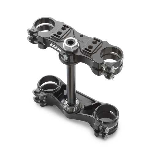 KTM Factory Triple Clamps KTM SX 65 2024 On, Also fits Husqvarna 65 2024> GASGAS 65 Year 2024 On.  Black Triple Clamps designed by KTM Factory Racing, A must for kids that race!
