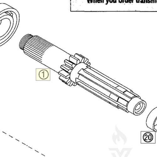 MAIN SHAFT CPL. 12-T ྞ (50333001144)