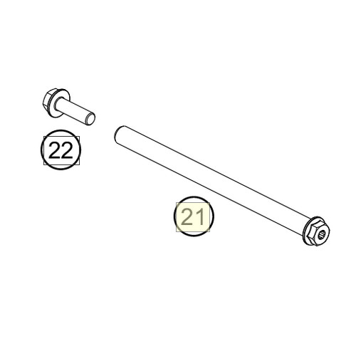 Swingarm pivot, L=246, M12x1.5 (75304037144)