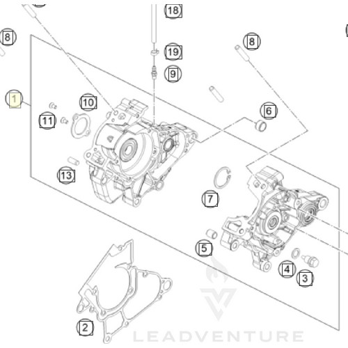 Motorhousing cpl. (A40030000044)