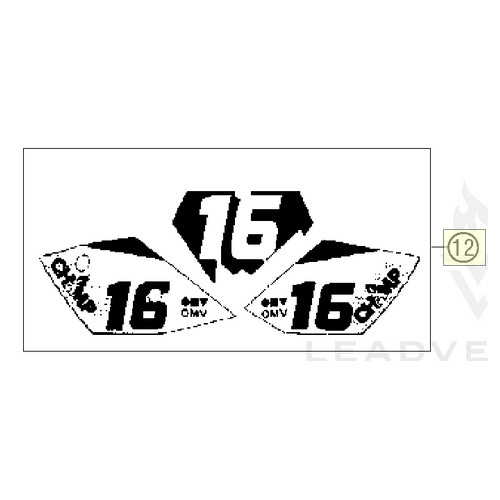 DECAL NUMBER PLATE T.R. 05 (50308192245)