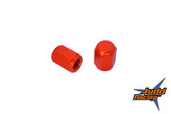 Billet Valve Dust Caps Orange