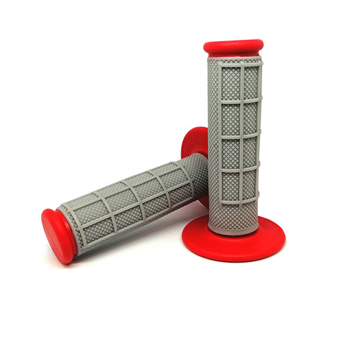 Red & Grey Grips, Dual Layer Half Waffle