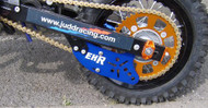 KTM 50 Chain Guide Skeg for Judd Extended swing arm - Blue EHR