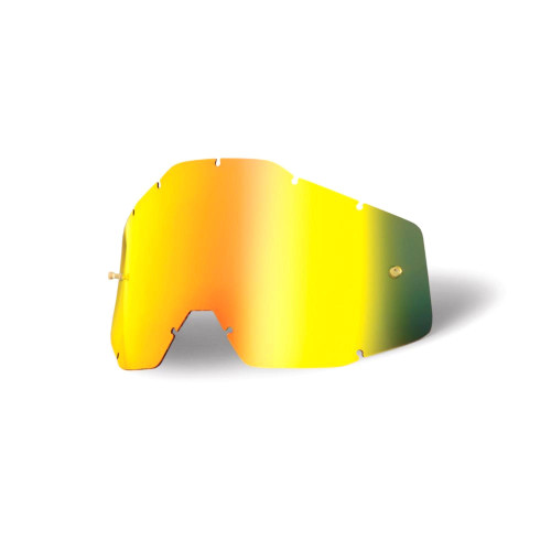 Mirror Gold replacement 100% Goggle Lens, Anti Fog