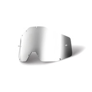 100% Replacement Goggle Lens - Mirror Silver, Anti Fog, with Posts (296990)
