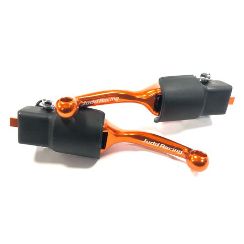 Flexible Bendy Brake & Clutch Lever Set, KTM 65 & 85 2014 - 2021 Orange