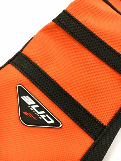 BUD RACING Seat Cover KTM 125 SX 2016>, 250, 350, 450 SXF 2016 Orange with Black Stripes