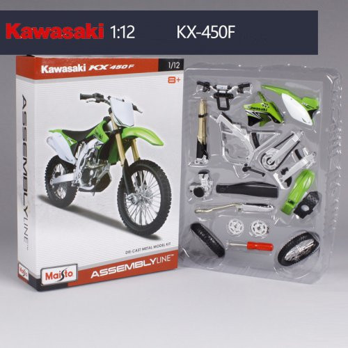 Model Kawasaki KX450F 1/12 scale 24pcs Build A Bike