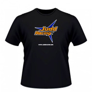 Judd Racing Star Logo T Shirt, with distressed web address to front.