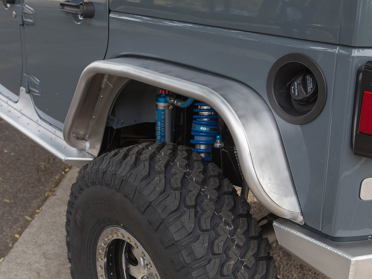 Jeep Wrangler Tube Fenders Jeep JK 4" Flare Rear Fenders Aluminum