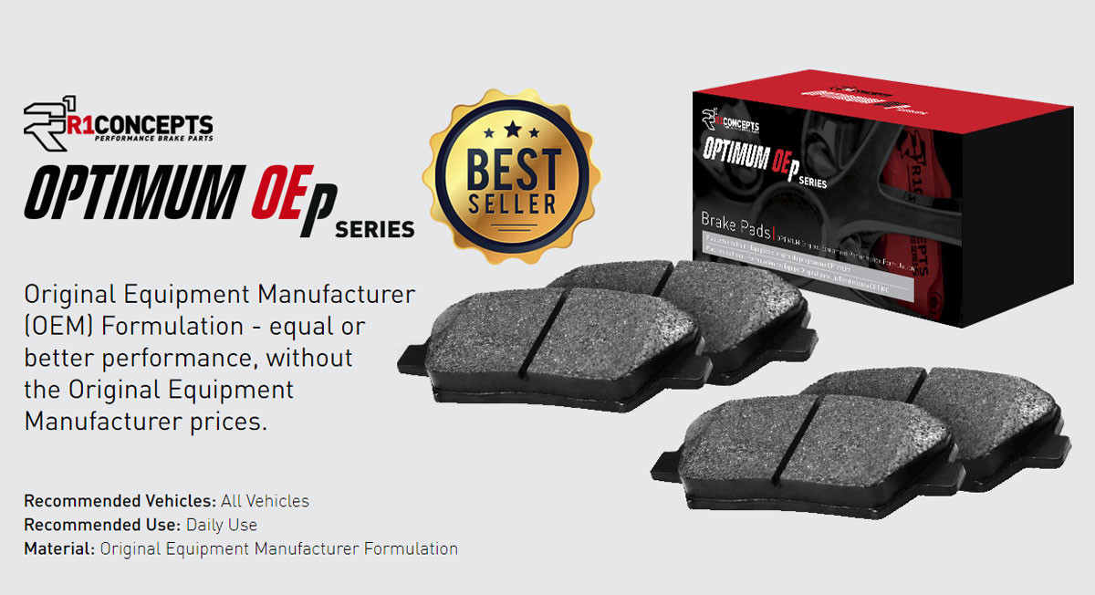 R1 Concepts Jeep JK REAR Brake Pads, OEp 2551127400