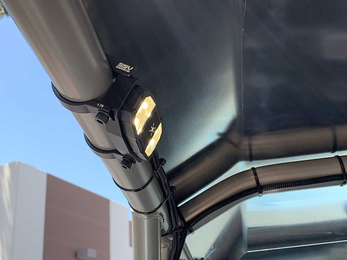 Billet Dome Light with Cage Clamps GenRight Off Road