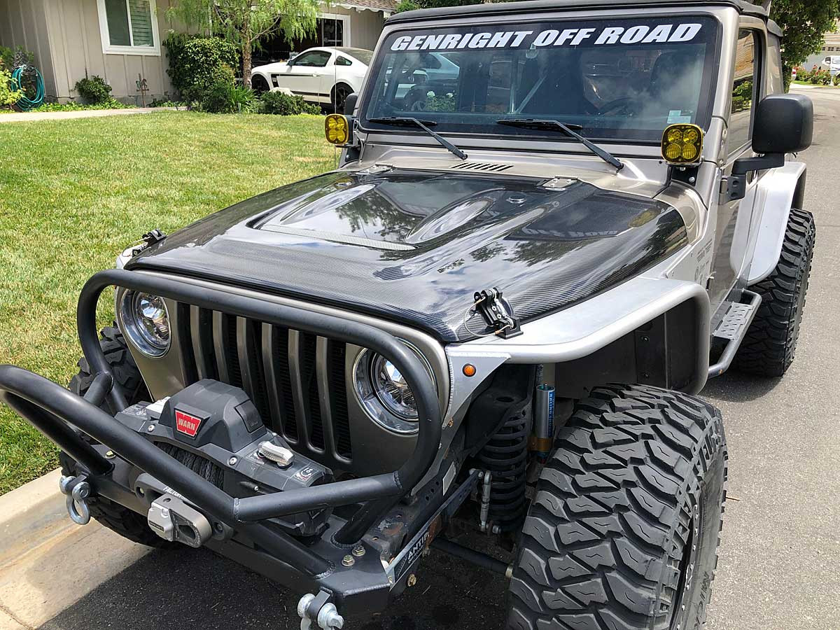 Jeep Wrangler Hood Jeep TJ Heat Reduction Hood Jeep LJ Hi Fender Hood