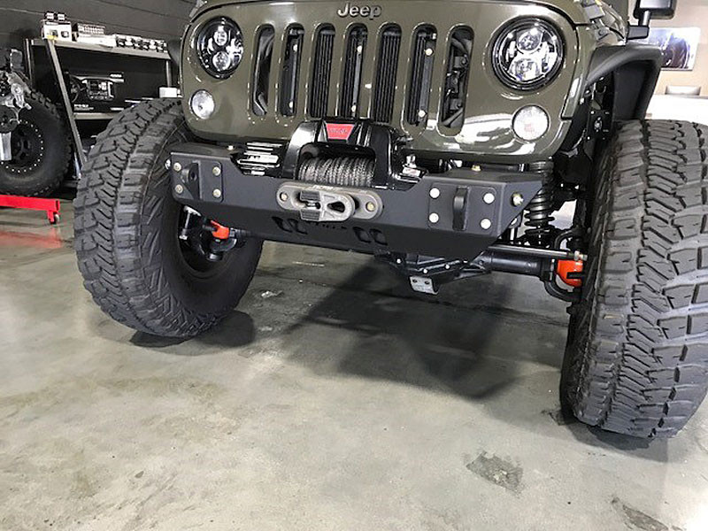 JK Stubby Style Front Bumper Aluminum GenRight Jeep Parts