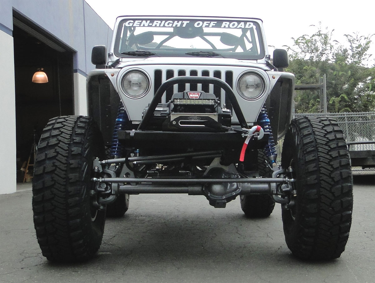 TJ/LJ Winch Guard Front Bumper Steel GenRight Jeep Parts