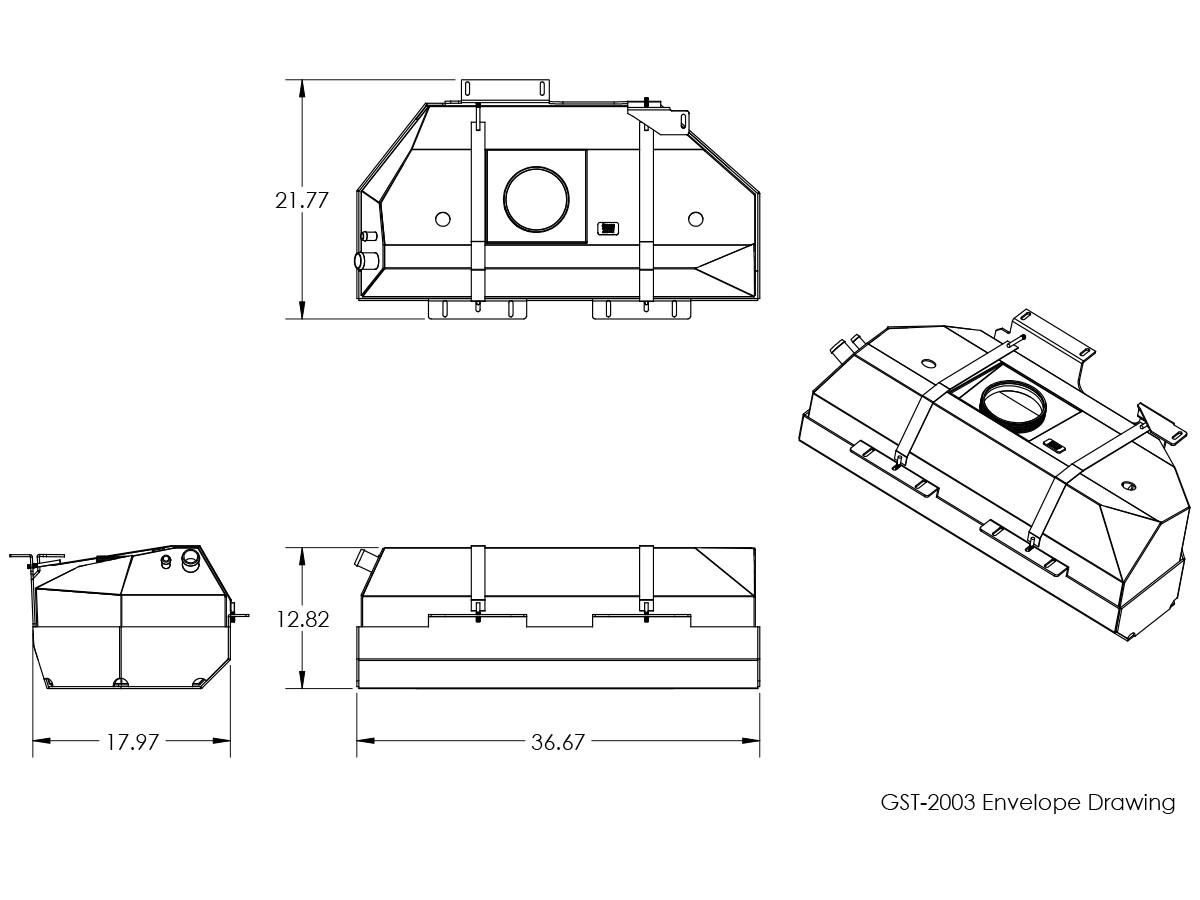 Jeep Tj Lj Extended Range Gas Tank Skid Plate 24 5 Gal