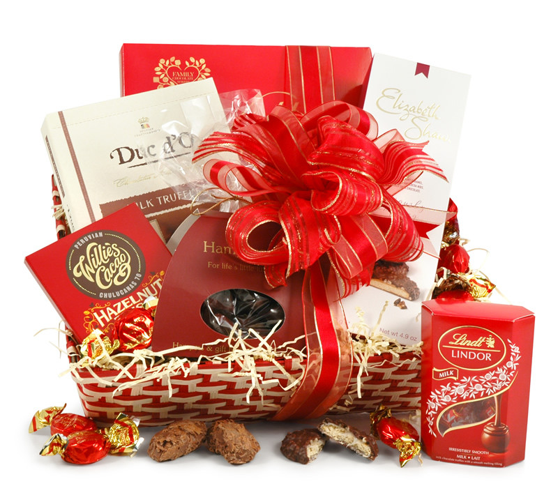 Chocolate Lovers Gift Basket | dark chocolate or milk chocolate