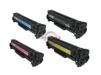 Remanufactured Canon 118 Series - Set of 4 Laser Toner Cartridges: 1 each of Black, Cyan, Yellow, Magenta