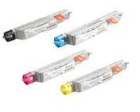 Remanufactured Dell 5110cn Series - Set of 4 High Yield Laser Toner Cartridges: 1 each of Black, Cyan, Yellow, Magenta