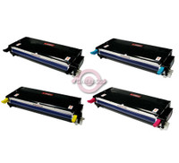 Remanufactured Dell 3115cn High Yield Laser Toner Cartridges - Set of 4 Laser Toner Cartridges: 1 each of Black, Cyan, Yellow, Magenta