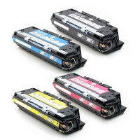 Remanufactured HP Color LaserJet 3500, 3550 Series - Set of 4 HP 308A, 309A Toner Cartridges: 1 each of Black, Cyan, Yellow, Magenta