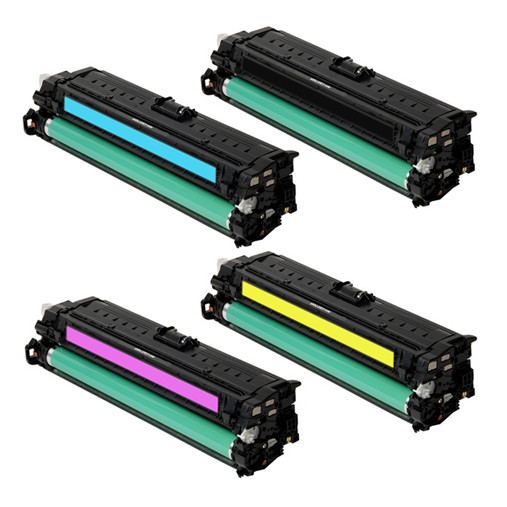 Remanufactured HP CP5525 4-Pack Toner Cartridges (650A) - TonerBoss