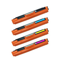 Remanufactured HP 130A Toner Cartridges Set of 4 for Color LaserJet Pro M176, M177