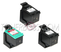 Remanufactured HP C8765WN,C9363WN - Set of 3 Ink Cartridges: 2 Black, 1 Color