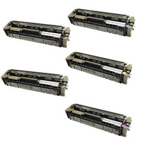 Remanufactured HP 201X High Yield Toner Cartridges Pack of 5