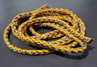 Off Cut - 5mm Single Braid - Blend - orange/grey 1.90m