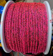 Rope 5mm  Double Braid - Dyneema - Pink with black fleck (per metre)