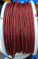 Rope 3mm Double Braid - Dyneema - Red with black fleck (per metre)