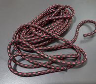 Off cut - 5mm Double braid - polyester - Black with red fleck 3.30m