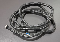 Off cut - 5mm Double braid - polyester - Black 1.00m