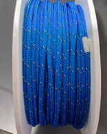 Rope 6mm  Double Braid - Dyneema - Blue with Black and white fleck (per metre)