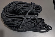Off cut - 6mm Double Braid - Polyester - Black 26.60m