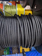 Rope 4mm Double Braid - Spectra - Solid Black (per metre)